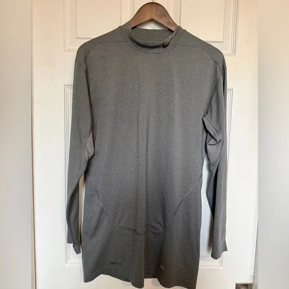 Nike Pro Combat Gray Long Sleeve Compression Top - Picture 1 of 7
